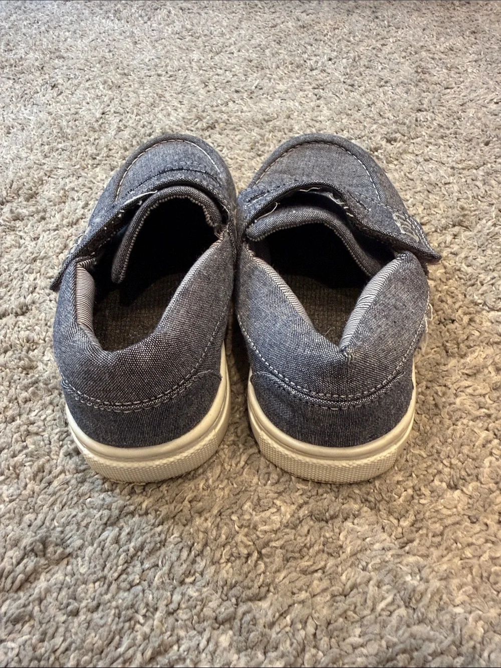 Jumping Beans | Denim Slip-On Sneakers with Velcro Strap